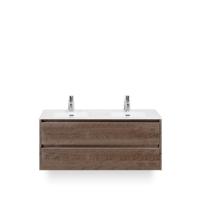 Dante Badmeubelset 120 cm - 4 laden Tabacco - Keramische Wastafel Wit Cover - thumbnail