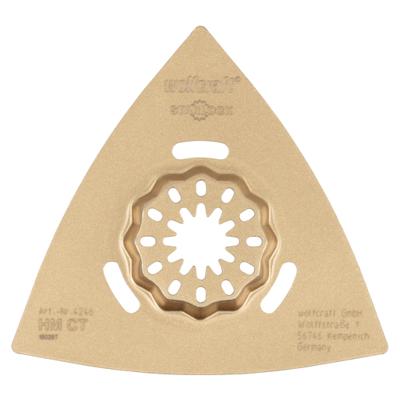 Wolfcraft Schuurzool schraper | "Expert" | Hard metaal-bestrooid | STARLOCK-centreerhals | 80mm | 1 stuk - 4246000