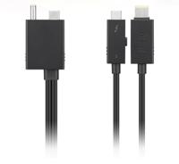 Split Cable - Thunderbolt-kabel (M) (M) - Thunderbolt 3 - 67 cm - zwart - CRU - voor ThinkPad L13 Gen 2; L13 Yoga Gen 2; P17 Gen 2; T14 Gen 2; T15g Gen 2; X1 Extreme Gen 4 - thumbnail