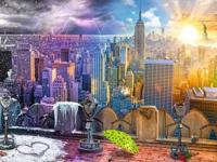 Ravensburger - Puzzle 1500 - Day & Night NYC Skyline (10216008) - thumbnail