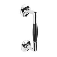 De Oude Deurklink Handgreep 195mm ronde rozetten - glanzend nikkel - thumbnail