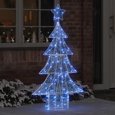 VidaXL Kerstboom met 160 led blauw 150 cm acryl