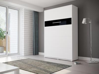 Opklapbed HOUDI 140x200 cm wit/zwart Opklapbed HOUDI 140x200 cm wit/zwart