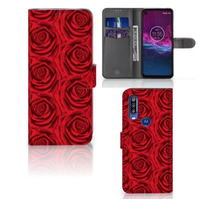 Motorola One Action Hoesje Red Roses