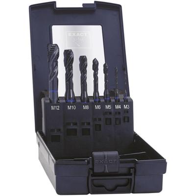 Exact 43654 Machinetapboor 7-delig Metrisch M3, M4, M5, M6, M8, M10, M12 Rechtssnijdend DIN 371 HSS-E Model C 1 set(s)