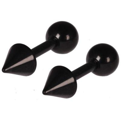 Edelstaal dames oorbellen Spike Ball Zwart Edelstaal dames oorbellen Spike Ball Zwart