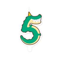 Jungle candle 5 crocodile | 4 stuks - thumbnail