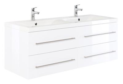 Saniclear Cordelia dubbel Badkamermeubel 144 hoogglans wit