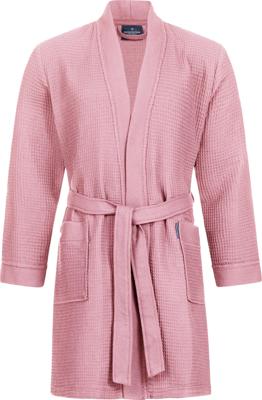 Morgenstern Morgenstern badjas Sascha wafelstof Kimono 100cm Poederroze XL