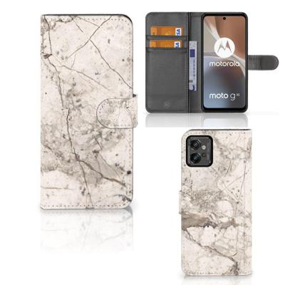 Motorola Moto G32 | Bookcase | Marmer Beige Motorola Moto G32 | Bookcase | Marmer Beige