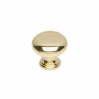 Meubelknop Paddenstoel ø 25 mm mess. gelakt - thumbnail