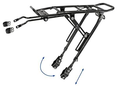 M-Wave bagagedrager verstelbaar aluminium zwart