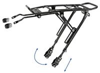 M-Wave bagagedrager verstelbaar aluminium zwart - thumbnail