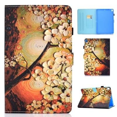 Voor iPad 10 2 inch gekleurde tekening horizontale Flip lederen draagtas met houder & kaartsleuven & pen sleuf & slaap/Wake-up functie (Plum Blossom) Voor iPad 10 2 inch gekleurde tekening horizontale Flip lederen draagtas met houder & kaartsleuven & pen sleuf & slaap/Wake-up functie (Plum Blossom)