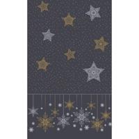 Duni Tafellaken Snowstars Black 138x220 - thumbnail