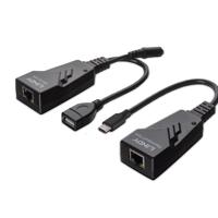 LINDY USB 2.0 Typ C Cat.6 Extender USB-extender USB-C 2.0 Via netwerkkabel RJ45 100 m - thumbnail