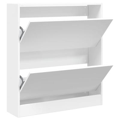 VidaXL Schoenenkast 80x21x87,5 cm bewerkt hout wit VidaXL Schoenenkast 80x21x87,5 cm bewerkt hout wit