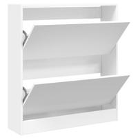 VidaXL Schoenenkast 80x21x87,5 cm bewerkt hout wit - thumbnail