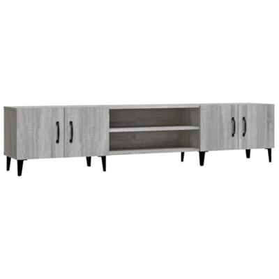 Tv-meubel 180x31,5x40 cm bewerkt hout grijs sonoma eikenkleurig