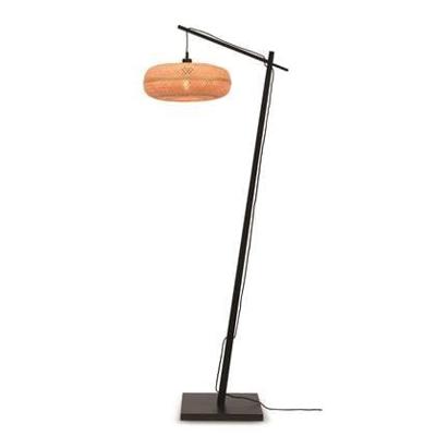 GOOD&MOJO Vloerlamp 'Palawan' Bamboe, 176cm, kleur Zwart/Naturel