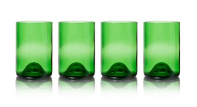 Rebottled glazen - 4-pack - green
