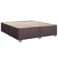Bedframe zonder matras stof donkerbruin 200x200 cm - thumbnail