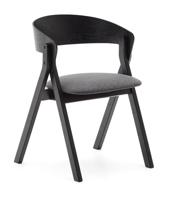 Kave Home Godia eetkamerstoel chenille Grijs/zwart - thumbnail