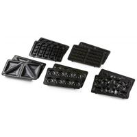 DOMO Snack Party 5in1 Sandwich toaster CoolTouch-behuizing, Anti-aanbaklaag Rood - thumbnail