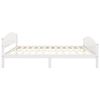 Bedframe massief grenenhout wit 140x200 cm - thumbnail
