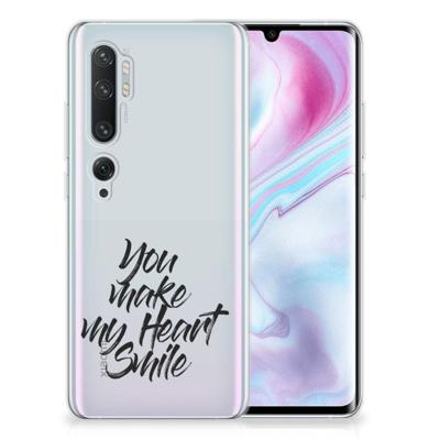 Xiaomi Mi Note 10 Pro | Siliconen hoesje | met naam Heart Smile Xiaomi Mi Note 10 Pro | Siliconen hoesje | met naam Heart Smile