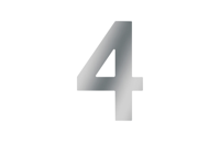 Metafranc Huisnummer 4 A2 120Mm - WU0424037 - thumbnail