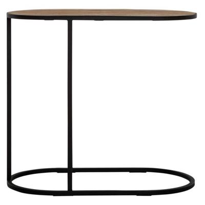 DTP Home Ovale Laptoptafel 'Terra' Teakhout, 65 x 35cm, kleur Naturel