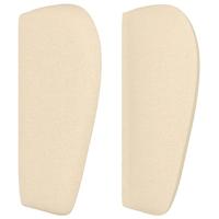 Hoofdbord met randen 103x23x78/88 cm stof crèmekleurig - thumbnail