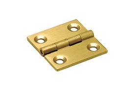 Smalscharnier 35x35x1,6mm vaste pen messing Smalscharnier 35x35x1,6mm vaste pen messing