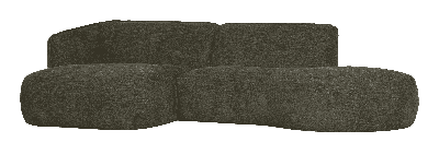 WOOOD Loungebank 'Polly' Links, Woven, kleur Warm Groen