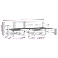 7-delige Loungeset massief grenenhout wit - thumbnail