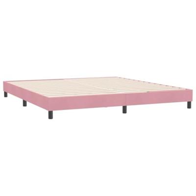 Boxspringbed zonder matras 180x220 cm fluweel roze