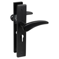 Impresso Philly Mat zwart op Rechthoekig schild met schroeven - thumbnail