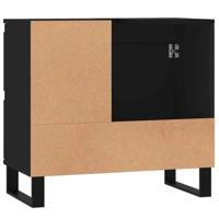 Badkamerkast 65x33x60 cm bewerkt hout zwart - thumbnail