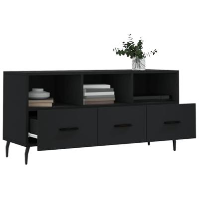 Tv-meubel 102x36x50 cm bewerkt hout zwart