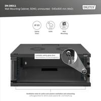 Digitus DN-38011 rack 4U Wandrek Zwart - thumbnail