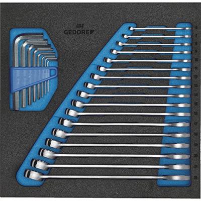 Gedore 2308878 1500 CT2-7 Ring-steeksleutelset 25-delig Sleutelbreedte (metrisch) 07 - 19 mm Gedore 2308878 1500 CT2-7 Ring-steeksleutelset 25-delig Sleutelbreedte (metrisch) 07 - 19 mm