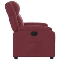Fauteuil verstelbaar stof wijnrood - thumbnail