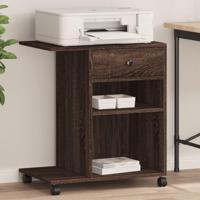 VidaXL Printerkastje met wielen 60x40x68,5 cm bruin eikenkleurig - thumbnail