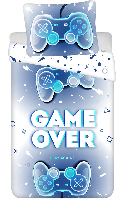 Gamer Dekbedovertrek Game Over 140 x 200 cm - 70 x 90 cm - thumbnail