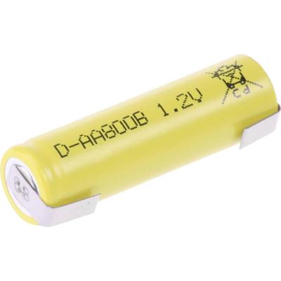 Mexcel -AA800B Speciale oplaadbare batterij AA (penlite) U-soldeerlip, Flat-top NiCd 1.2 V 800 mAh 1 stuk(s)