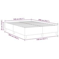 Boxspring bed Grijs groen 140 x 200 cm Katoenen stof - thumbnail