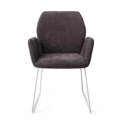 Jesper Home Eetkamerstoel 'Misaki' Slide White, kleur Almost Black