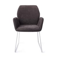 Jesper Home Eetkamerstoel 'Misaki' Slide White, kleur Almost Black - thumbnail