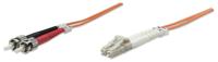 Intellinet 470438 Glasvezel Optische vezel Aansluitkabel 5.00 m Oranje [1x LC-stekker - 1x ST-stekker] 50/125 µ Multimode OM2 - thumbnail